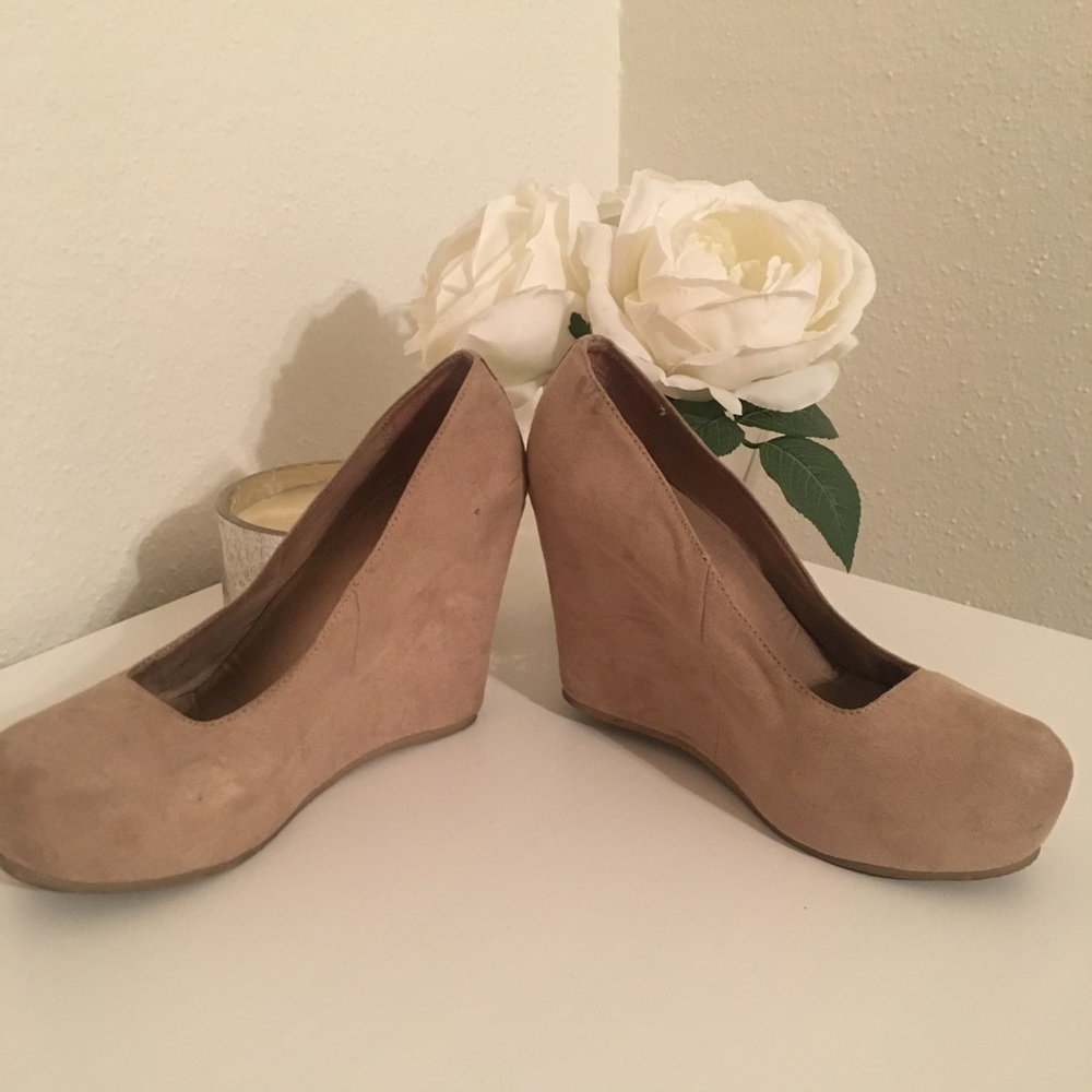 ALDO suade platform wedges